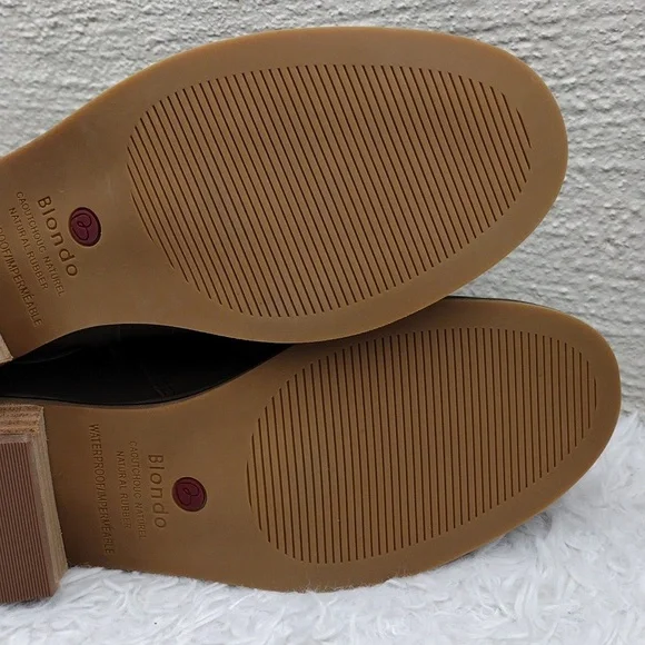 Blondo Empeigne Cuir Green Suede Leather Almond Toe Chunky Heel Ankle Boot NWT - Picture 10 of 16